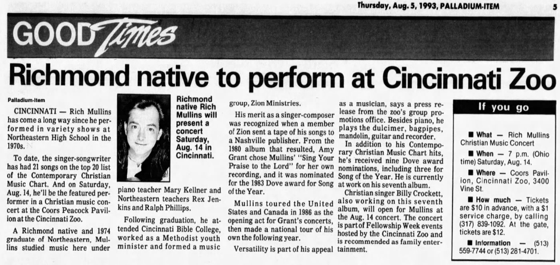 Rich Mullins at Cornerstone 1993